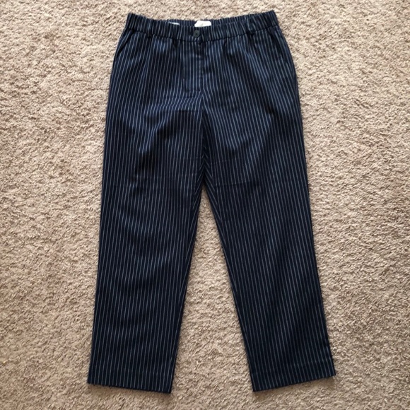 blue striped dress pants